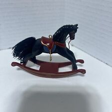 Vintage Hallmark Christmas Ornament 1982 Black Rocking Horse 2nd in series picture
