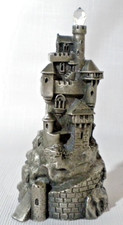 Vintage 1987 Hudson Solid Pewter Crystal Castle D&D Fantasy Tabletop Games 80s picture