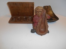 lot 3 vintage pipe holders give your pipe a rest & decatur walnut picture