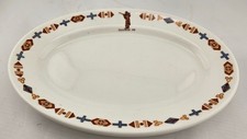 Vintage Indian Theme Restaurant Ware Oval Plate Sacajawea Inn La Grande Oregon picture