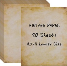 80 Sheets Vintage Aged Parchment Paper, 8.5