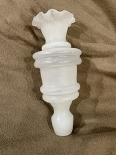 Antique Whiskey Stopper/ Shot Glass Opaque White Excellent Condition picture
