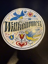 Vintage SEALED Willkommen Bird Hex Sign 7.5” Pennsylvania Dutch Gettysburg picture