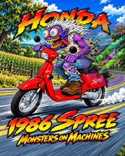 1986 Honda Spree NQ50 Scooter 8x10 Glossy Photo Print Monster Art picture