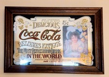 Coca-Cola Framed Advertisement Mirror
