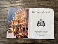 VTG TWENTY ONE CLUB LONDON TRAVEL BROCHURE PRIVATE MEMBER’S CLUB picture