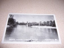 1950s BRIDGE ACROSS CURRENT RIVER, DONIPHAN, MO. RPPC POSTCARD picture