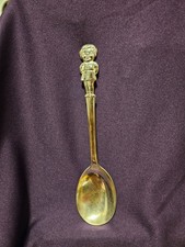 Vintage 1960's Silver Plate Campbell's Kid Soup Spoon - Girl w/ vintage patina picture