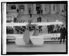 Capitol Lawrence Kansas Sperry Biplane 1910s Capitol Steps Flight Experiment picture