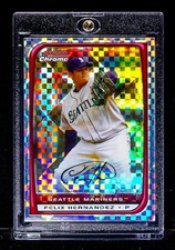 Felix Hernandez RARE CHECKERBOARD REFRACTOR CARD Mariners /250 picture