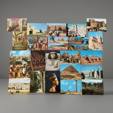 Vintage Lot Of 23 UNUSED Egyptian Postcards Egypt Bethlehem Jerusalem Postcards picture