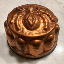 RARE Antique Copper Baking Mold Tarantula Spider Decor Cooking Halloween picture