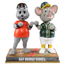 San Francisco Giants and Oakland As Lou Seal and Stomper Rivalry Bobblehead MLB picture