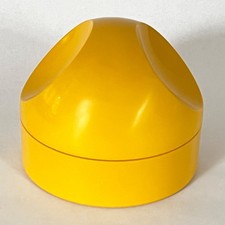 Vintage 1970s Makio Hasuike for Gedy Space Age Yellow Plastic Vanity Trinket Box picture