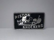 Vintage Cast Aluminum PISTON KNOCKERS Rare Car Club Plaque Collectable picture