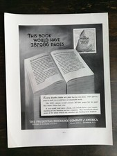 Vintage 1936 The Prudential Insurance Company Full Page Original Ad 122 picture