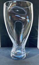 Gorgeous 11” Orrefors Clear Glass Double Squeeze Vase, Very Good Condition picture