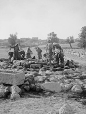 Village well - Location ca 1898-1946 Historic Old Photograph picture