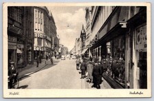 Antique Germany Postcard KREFELD Hochstrasse Street View 1942 RPPC picture