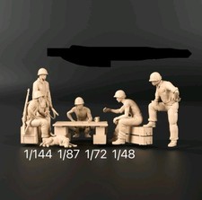 1/48 1/72 1/87 Wwii Pacific US Armed Forces 6pcs Soldier 3d Printed picture