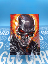 【Black Card】GGC Studio Marvel Ghost Rider Custom Art Sketch Card 1/1 AUTO picture