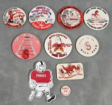 Vintage 1980'S STILLWATER High School PONIES Pin HOMECOMING PINBACKS Lot of 10 picture