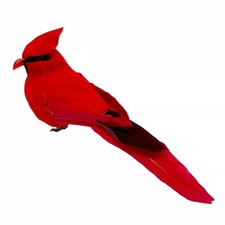 Red Cardinal Realistic Artificial Birds Ornaments Feathered Model for Decoratio picture