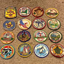 Boy Scouts BSA Mixed Lot (16) Council Camp & District Patches, Vintage 1968 picture