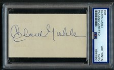 Clark Gable d1960 signed autograph 2x3.5 cut Actor Gone With the Wind PSA Slab picture