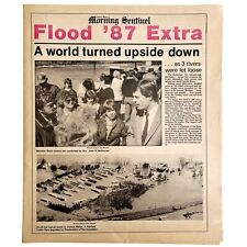 1987 Kennebec Flood Newspaper Morning Sentinel Maine 87 Flood Extra Alt DWHH7 picture