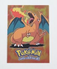 1999 Topps Pokemon First Movie Card E6 Stage 3 Charizard Silver Foil Blue Logo picture