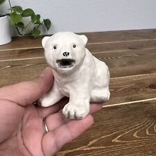 Vintage C. Alan Johnson Polar Bear Sitting Stand 1986  Signed Figurines picture