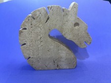 Travertine Small Horse  Sculpture Italian Fratelli Mannelli,  1970s Round picture