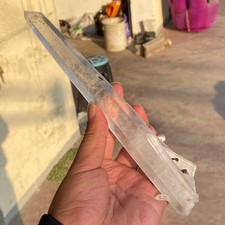 250g Natural Clear White Quartz Crystal /Specularite Mineral Specimen Healing picture