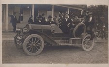 Thomas Flyer Vintage Touring Car Detroit Derby Hats 1908 - RPPC Photo Postcard picture