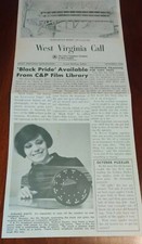 Vtg Oct 1969 West Virginia Call C & P Telephone Co Bell Newsnotes Black Pride picture