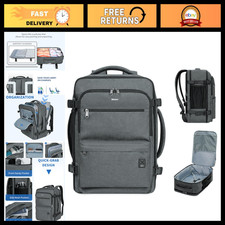 WANDF Personal Item Travel Bag 18x14x8, Carry On Laptop Backpack(Grey) picture