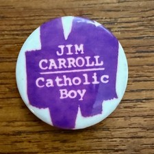 Vintage '80s Jim Carroll Catholic Boy pin button badge pinback picture