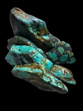 Stabilized Hubei turquoise. Poly Chrome spiderwebs One Pound picture