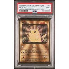 PSA 9 Metal Pikachu Celebrations 25th Anniversary Ultra Premium Collection Crack picture