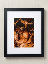 Pokemon Charizard 3D Shadow Box Framed Art 8x10 Layered Gaming Wall Desk Decor picture