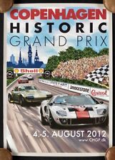 2012 Copenhagen Historic Grand Prix Race Poster Escort GT40 Corvette Grand Sport picture