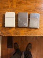 Nice Lot of 3 - Zippo Lighters - 1 Monogrammed picture