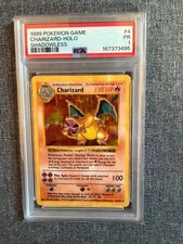 1999 Pokemon Base Set Charizard 4/102 Shadowless Holo PSA 1 PR picture