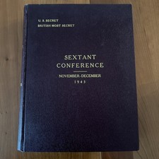 *ORIGINAL* 1943 WWII SEXTANT EUREKA Cairo Tehran SECRET CCS Conference Papers 27 picture