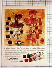 1959 MARS Marsettes Candy Chocolate Vintage Magazine Ad Mint Caramel Treats picture