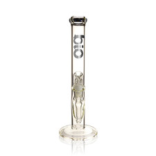 BIO Glass 38 Special Classic Straight Water Pipe | Silver | 14mm | 12