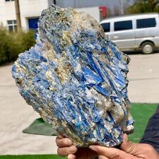 8LB Rare Natural beautiful Blue KYANITE with Quartz Crystal Specimen Rough picture