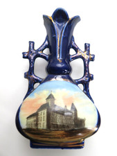 Dresden Cobalt /Gold Vase Hand Painted White River Junction Vermont RARE Germany picture