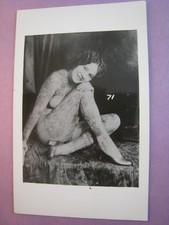 RPPC Real Photo Postcard ... , C. 1940-50s ... TATTOOED LADY... NO. 71 picture